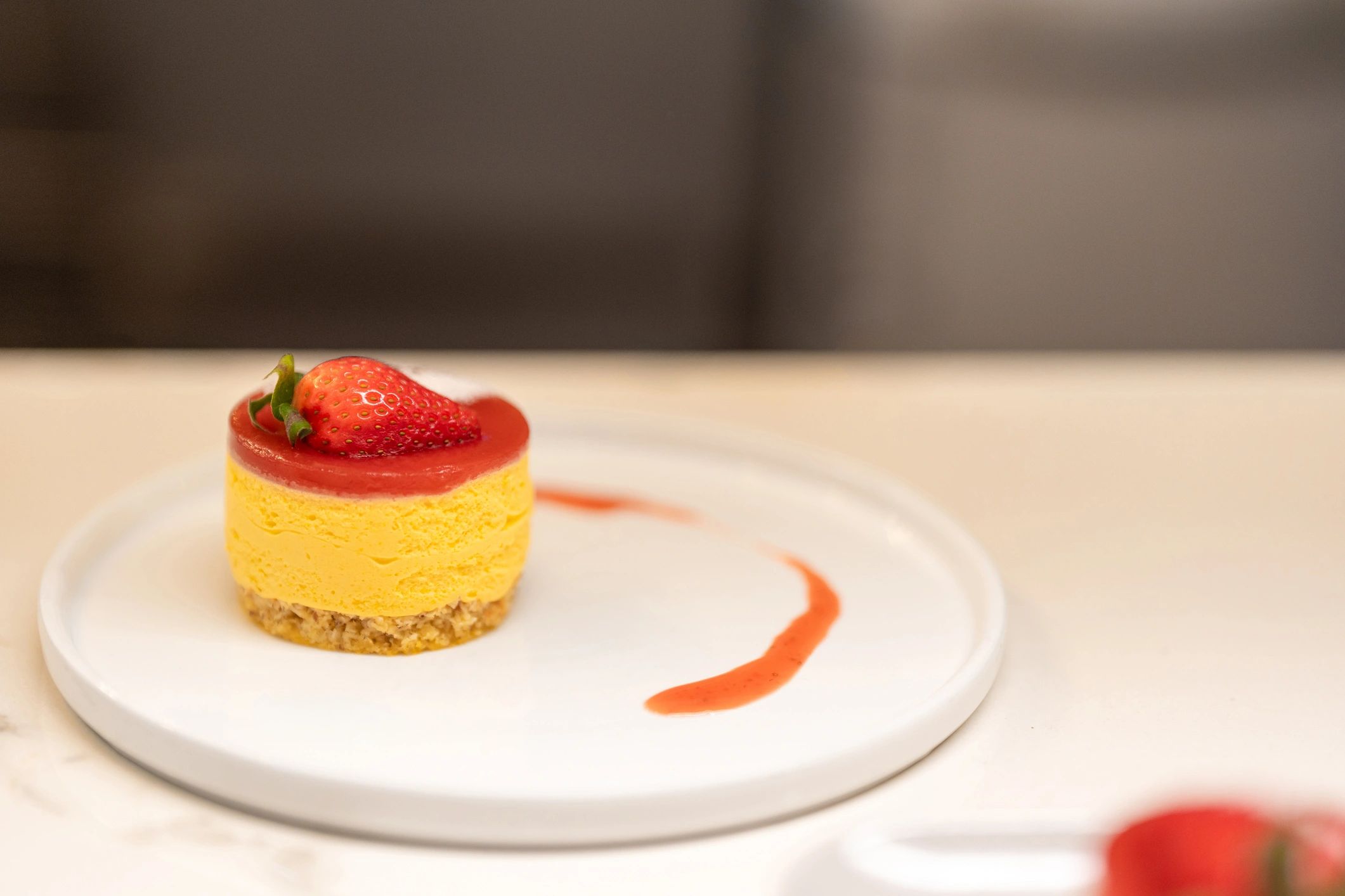 Beautifully presented cheesecake dessert